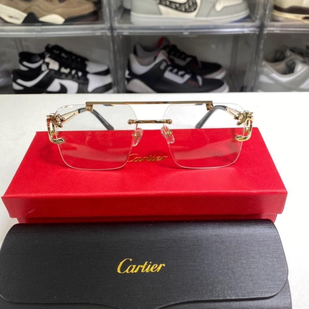 Cartier Gold Rimless Glasses